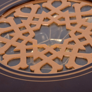 Luxury Easter Sun shape Brown Chocolate Date Wooden Box For Ramadan