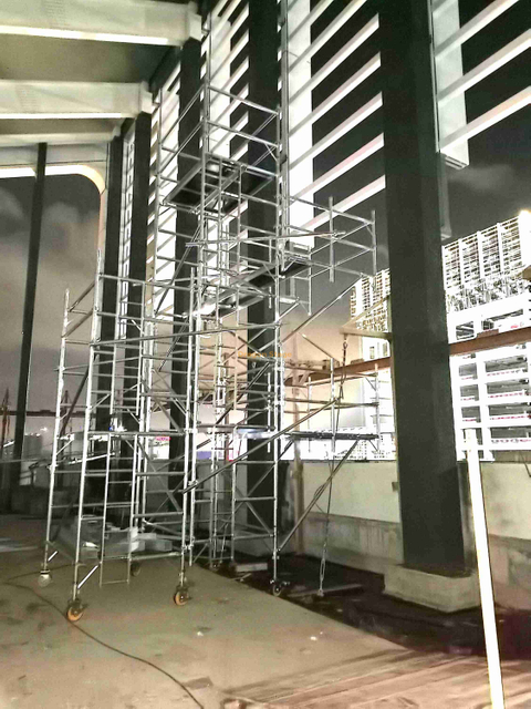 aluminum cantilever scaffold dimensions
