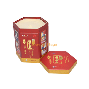 Wooden Box factory customized OEM Logo Custom Fancy Shape Logo Pentagon Paper Packaging Box