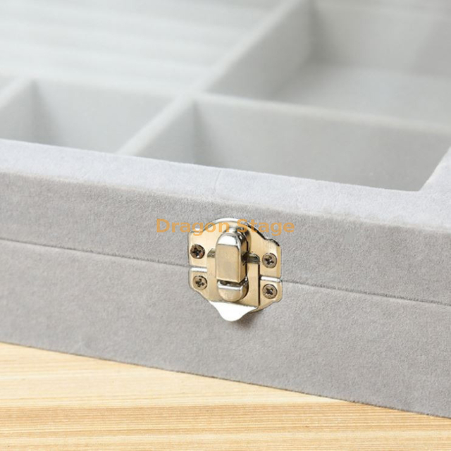 Transparent Glass Rectangular Display Ring Necklace Trinket Jewelry Organizer Box