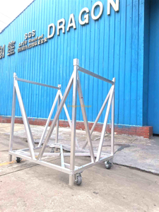 Aluminum Safety Stage Concert Barrier Mobile Storage Cart with Tray