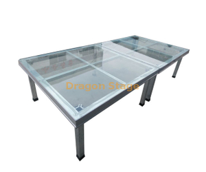 1.22x1.22 Quick Locking Stage with Clear Deck