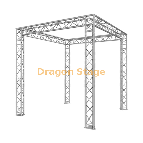 Custom Aluminum Roof Screw / Spigot / Triangle Lighting Truss Booth Stand 4x3x3m
