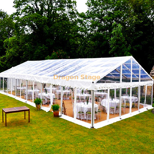 Trade Show Tent Storage Aluminum Marquee Tent Glamping With Glass Wall Waterproof Cheap Wedding Party Canopy Tents