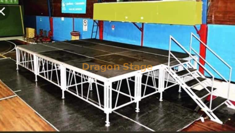 Aluminum Popular Portable Stage Packages with Adjustable Height Legs 8x6m Height 0.6-1m