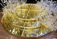 Wedding star stage with decorative lighting system for ceremony and reception performances