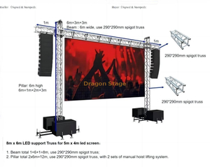  Advertising LED Screen Truss Display System 6x6m