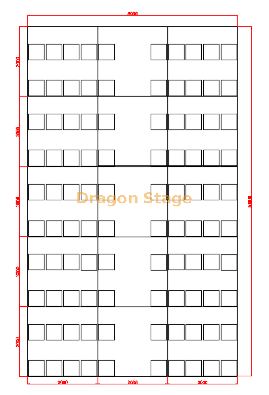 Outdoor 100 VIP Layher Seating Block