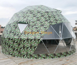 Steel Tube 6m Diameter Green Outdoor Event Camping Dome Tent