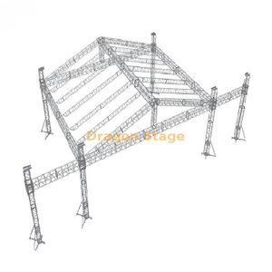 Complete Set Portable Aluminum Alloy Truss Roof 12x8x7m With 4x8ft Wooden Platform