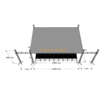 Stage Truss System Concert 12x8x6m with Wings 