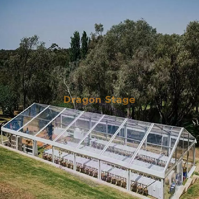 15x30m 20x55m Aluminum Frame Transparent Roof Outdoor Wedding Event Party Tent