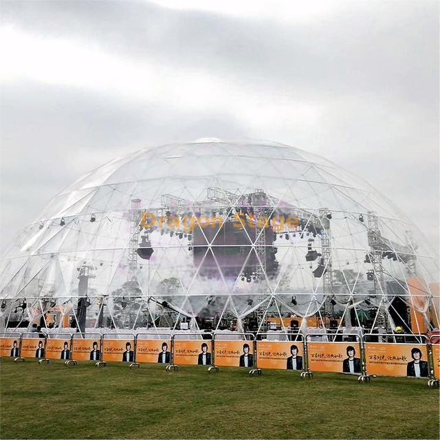 Diameter 20m 30m 40m Large Clear Outdoor Waterproof Dome Party Tent for Live Show