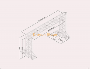 400mm Goal Post Truss System for Running Finishing Line 7.3x3.4m