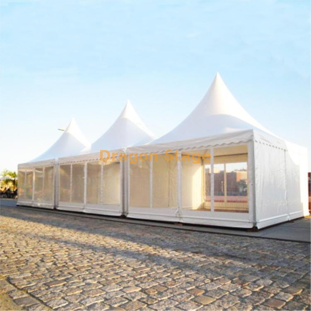 Factory Direct Sale 5x5m 6x6m Outdoor Event PVC Gazebo White Pagoda Tent