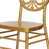 Foshan manufacturer supplies new iron bamboo joint dining chairs, European wedding dining chairs, hollowed out round back golden peacock chairs