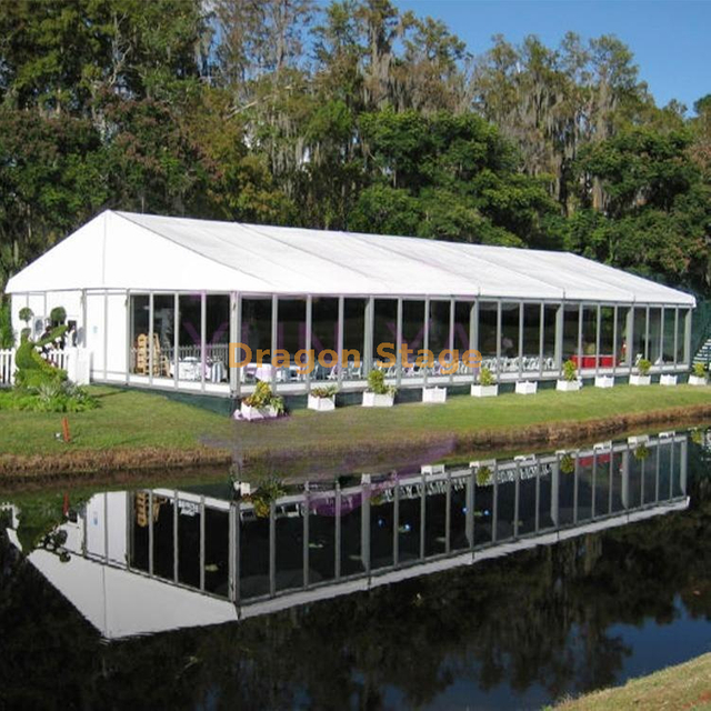 20X40ft 40X60ft 100X200ft White PVC Event Marquee Tent with Glass Wall for Wedding Party Banquet