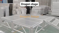 Portable Aluminum Acrylic Wedding Platform 2.44x2.44m Height 0.4-0.8m