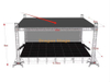 F34 Stage Flat Roofing Truss System with Ground Support 10x8x6m