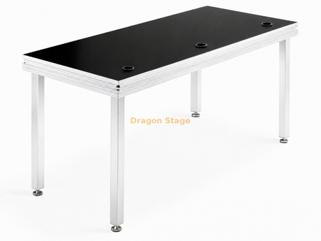 Custom 2200x800x900mm Mobile Aluminum DJ Table with Lockable Casters