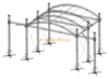 20x14x10m Wide Curved Roof Truss System for Large Event Stages