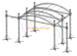 20x14x10m Wide Curved Roof Truss System for Large Event Stages