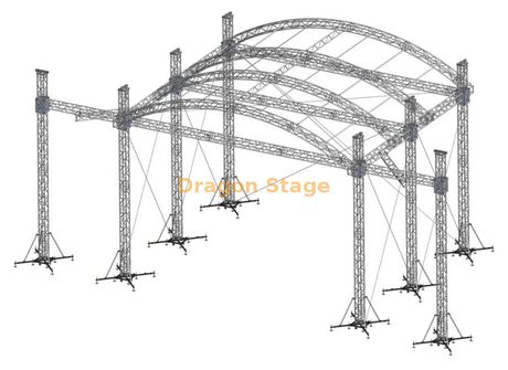 20x14x10m Wide Curved Roof Truss System for Large Event Stages