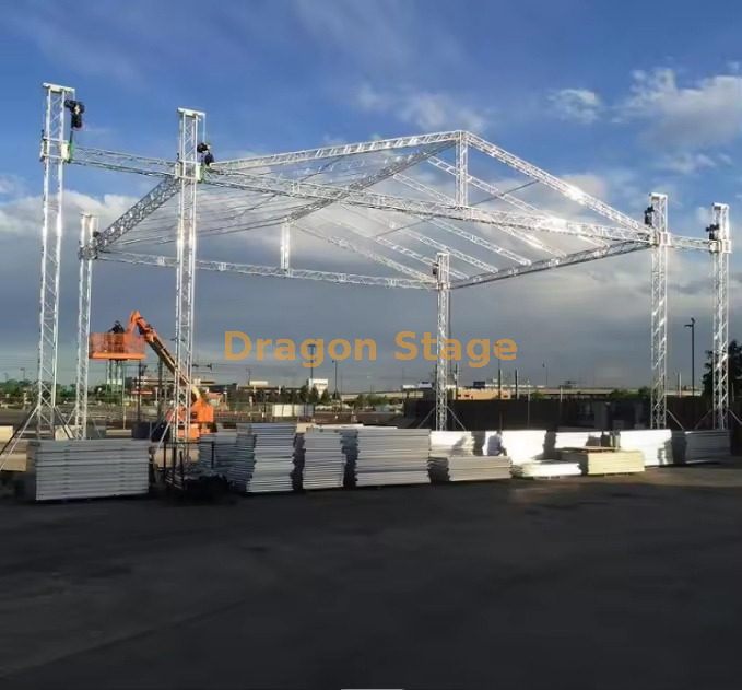 12x10x7m Peak Roof Aluminum Bolt Truss System with 3m Speaker Wings