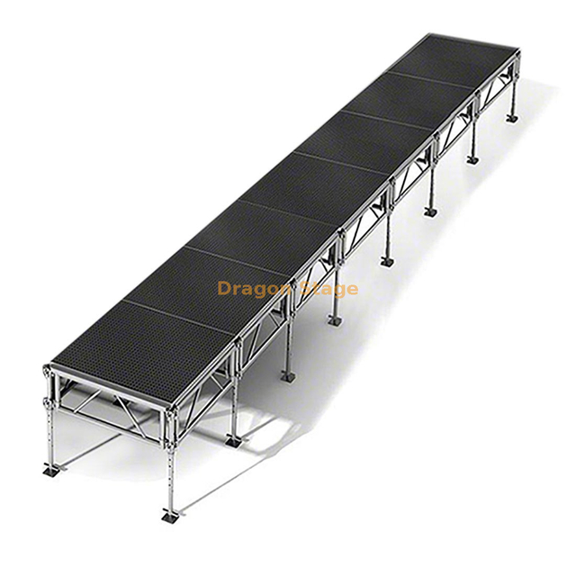 Pro-Series 28x4ft Portable Aluminum Event Stage – Adjustable Height (1.3ft–6.5ft)