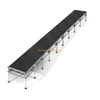 36'x4' Professional Aluminum Mobile Runway Stage - Adjustable Height (0.4m - 2m)