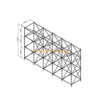 10x6m Heavy Duty Steel Layher Truss Stage Backdrop Wall