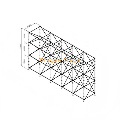 10x6m Heavy Duty Steel Layher Truss Stage Backdrop Wall