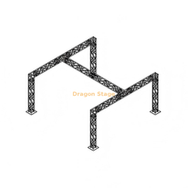 6x6m Aluminum Alloy Mobile Stage Lighting Truss System – Heavy Duty 3m High Professional Event Gantry