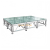 Aluminum Clear Acrylic Glass Decoration Wedding Stage 3.66x2.44m Height 0.4-0.6m