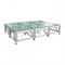 Aluminum Clear Acrylic Glass Decoration Wedding Stage 3.66x2.44m Height 0.4-0.6m