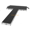 18.3x9.76m Professional T-Shape Fashion Catwalk | Adjustable 0.4m–0.8m Aluminum Modular Runway Stage