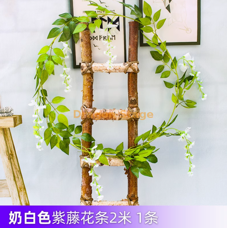 乳白色 白色紫藤花1条