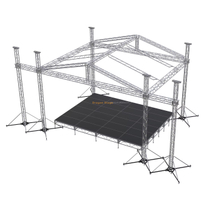 Outdoor Customized Speaker Aluminum Truss Wings 2m Event Bolt Spigot Stage Truss Roof System 12x8x12m 