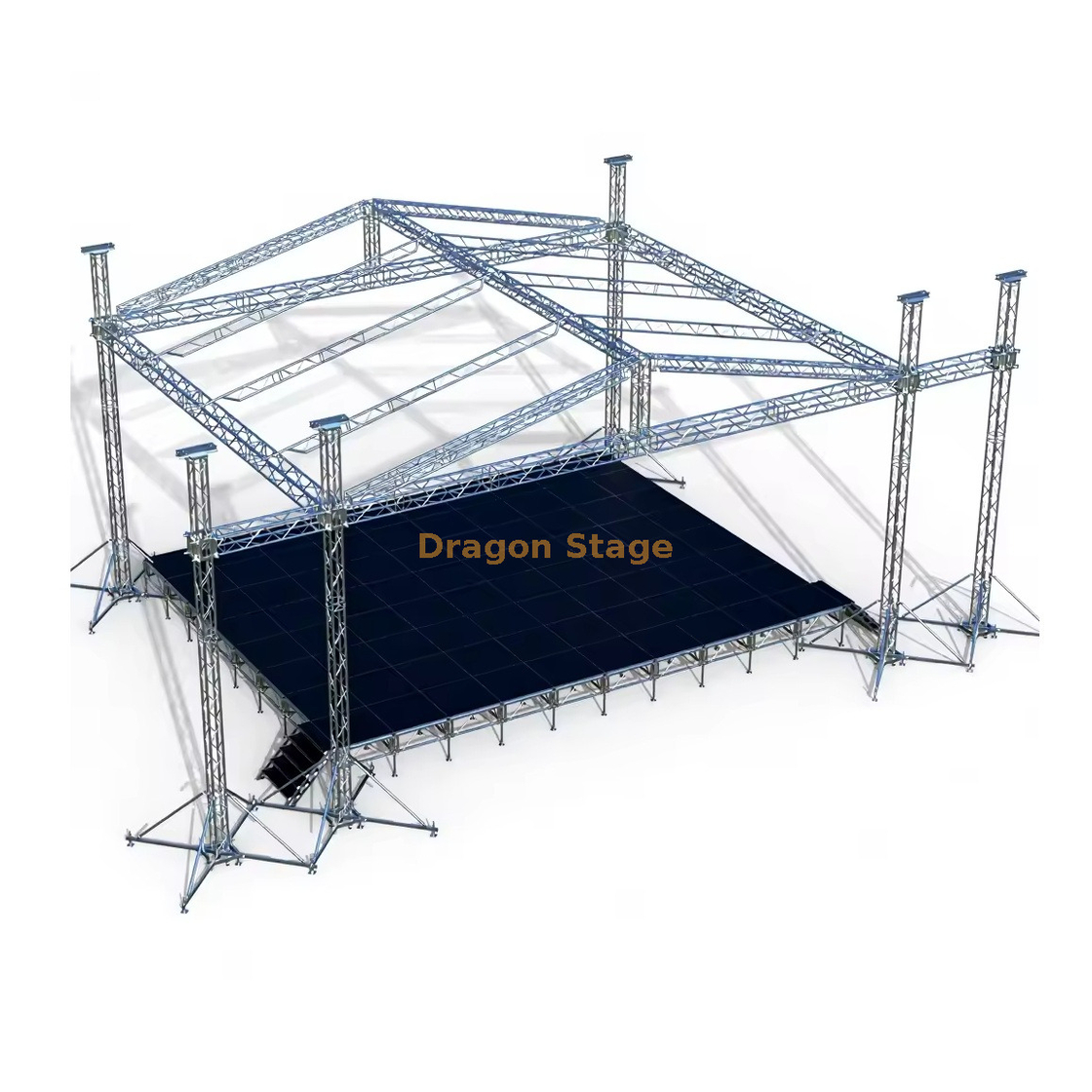 Aluminum Outdoor Silver Lighting Event Truss 12x12x12m