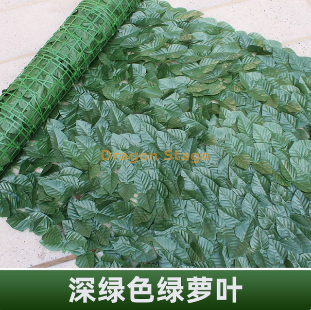 Simulated green plant wall, plastic fence, fence, outdoor dark green ivy leaves (1 meter * 2 meters), bundled with silk and 2 butterflies