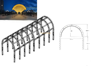 Aluminum Truss Lighting Tunnel