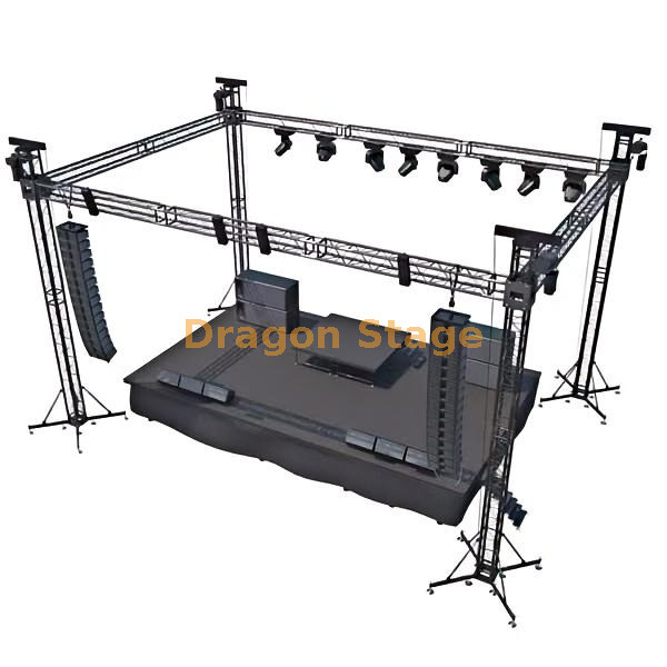 290mm Black Dj Truss Stage 10x6x6m