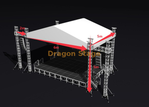 Small Outdoor Concert Sound Roof Truss Stage 6x5x5m