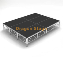 Professional 20x18m Aluminum Modular Concert Stage System - 1.2m to 2m Adjustable Height Heavy-Duty Outdoor Performance Platform