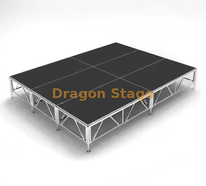 Professional 20x18m Aluminum Modular Concert Stage System - 1.2m to 2m Adjustable Height Heavy-Duty Outdoor Performance Platform