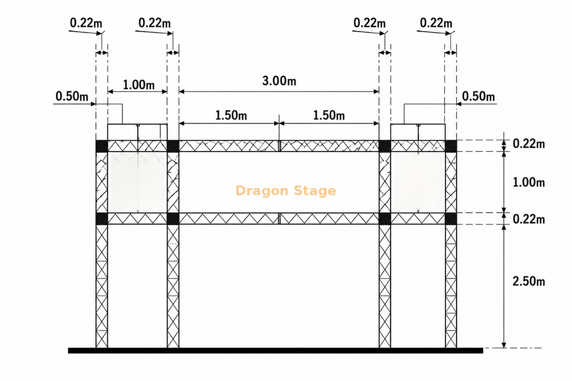 6x1.5x4m Aluminum Spigot Truss Entrance Gantry for Sports Events and Event Signage