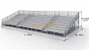 25x10m Ringlock Grandstand Seating System with Two Aisles and 3-Side Guardrails