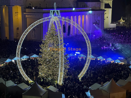 Christmas Tree Curve Decoration Truss 30m High