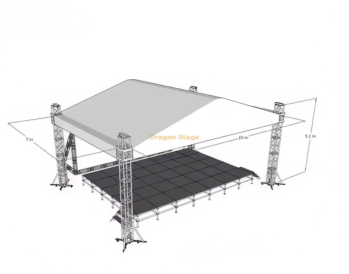 TUV Certified Blot Truss Canopy for Stage/Event/Party 10x7x5m