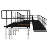 9.82x3.23m Switchback Modular Aluminum Event Stage Ramp for Wheelchair Access & Concert Equipment Loading